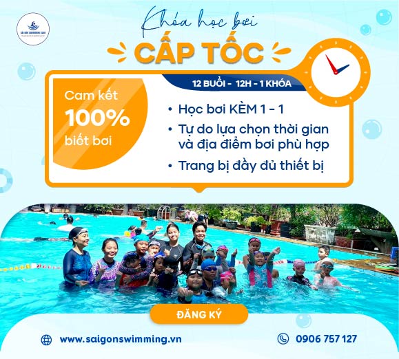 Đặc điểm khóa học bơi cấp tốc ở TPHCM