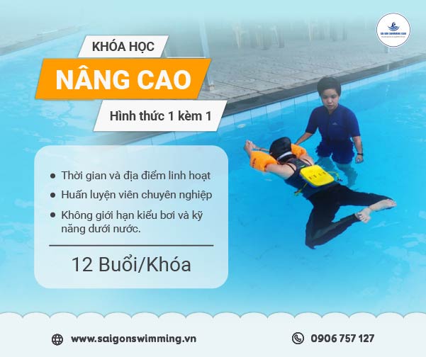 Đặc điểm lớp học bơi nâng cao